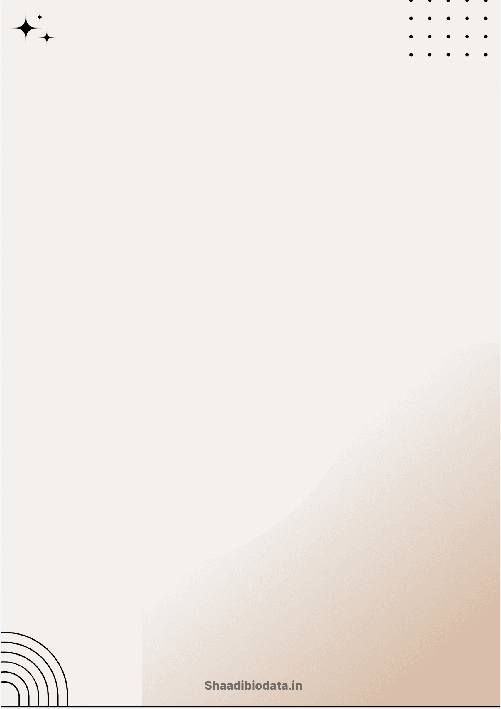 Green accent biodata template background