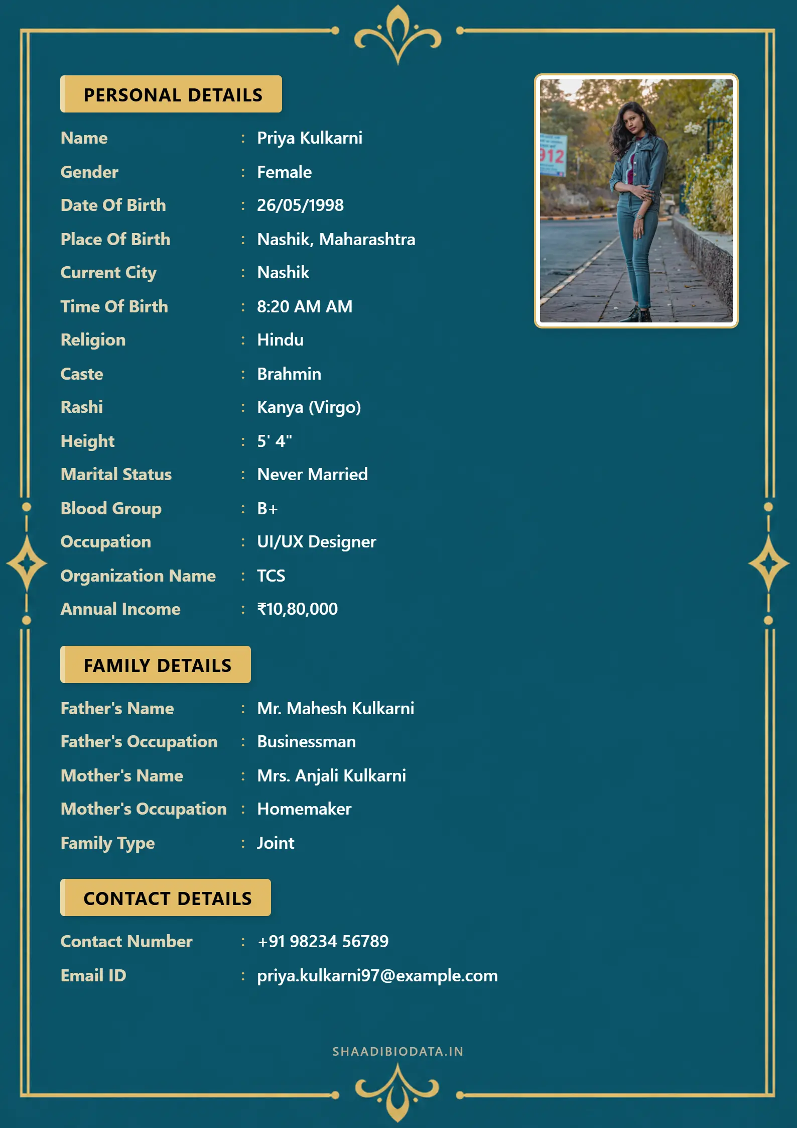 Teal Gold Minimalist