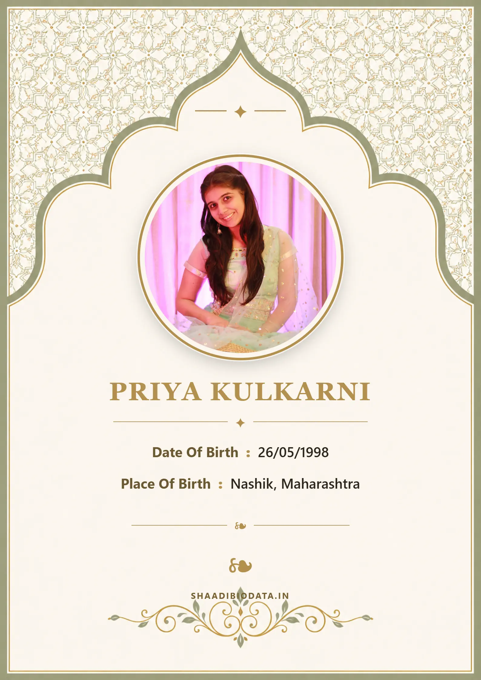 Royal olive arch portrait biodata