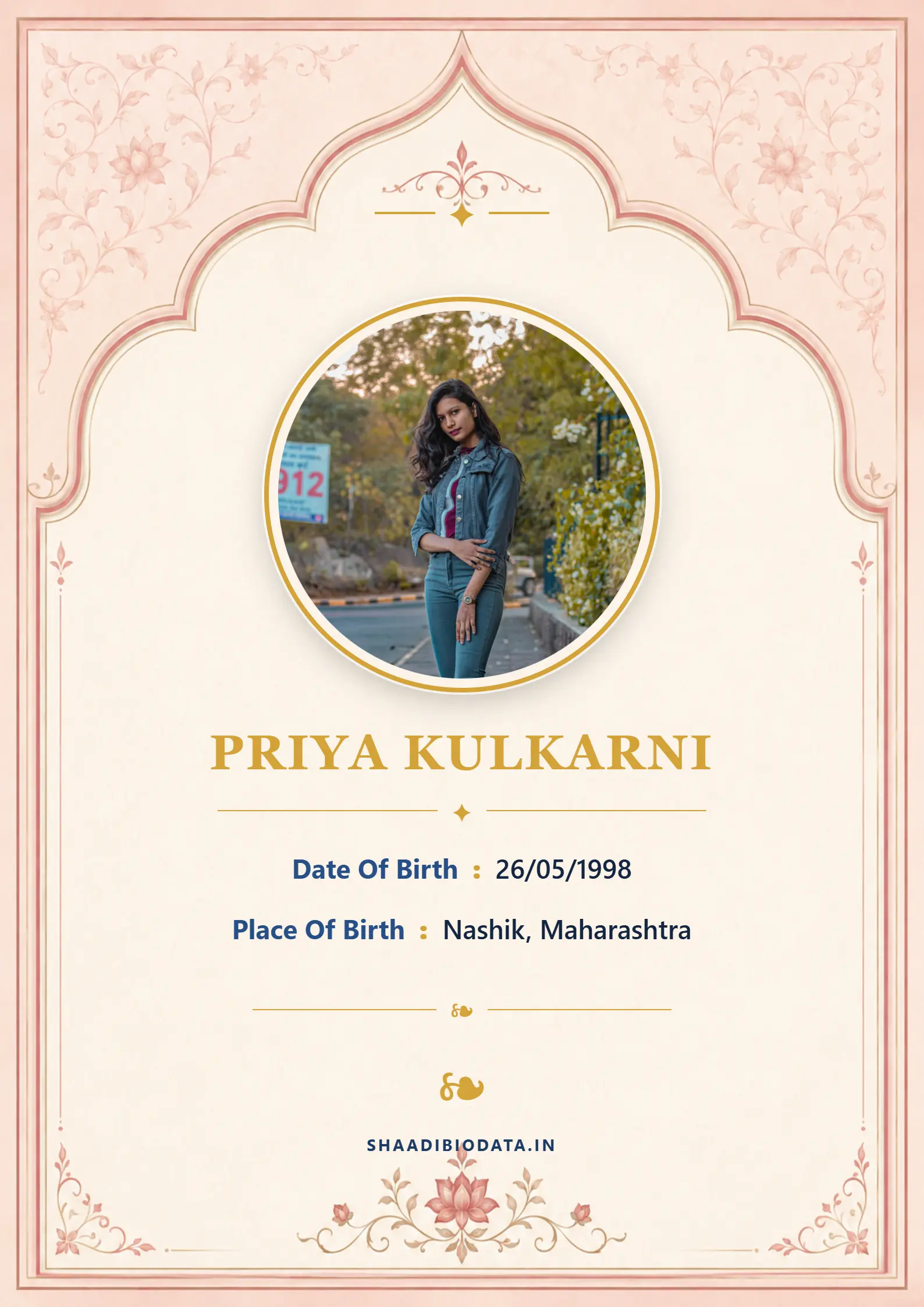 Golden sapphire luxe portrait biodata