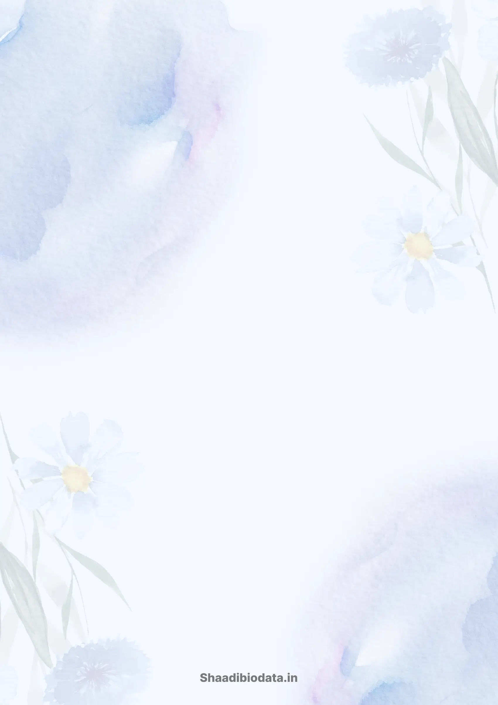 Elegant rose biodata template background